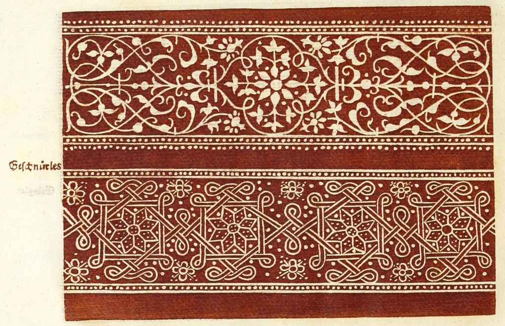 An illustration from Livres a dentelles & dessins d'ornements, 1882, leaf 16