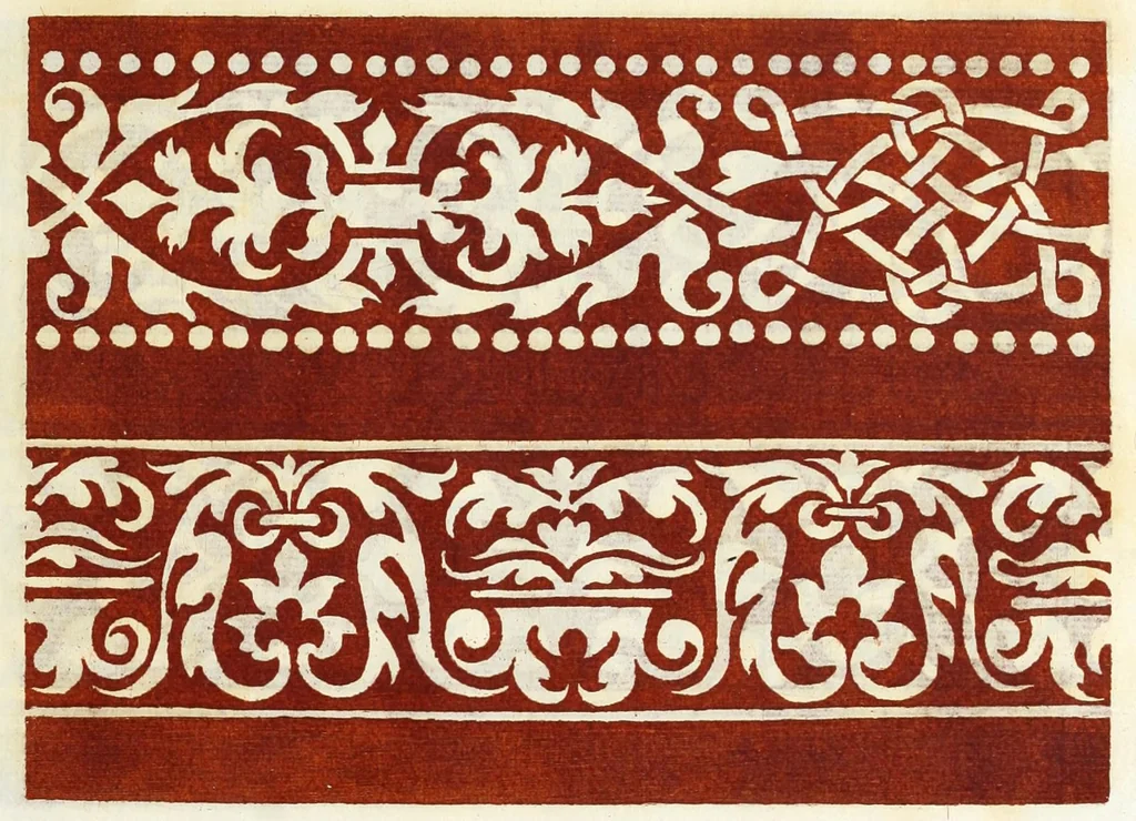 An illustration from Livres a dentelles & dessins d'ornements, 1882, leaf 33