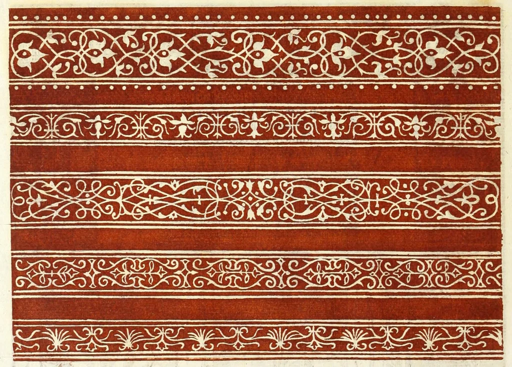 An illustration from Livres a dentelles & dessins d'ornements, 1882, leaf 6