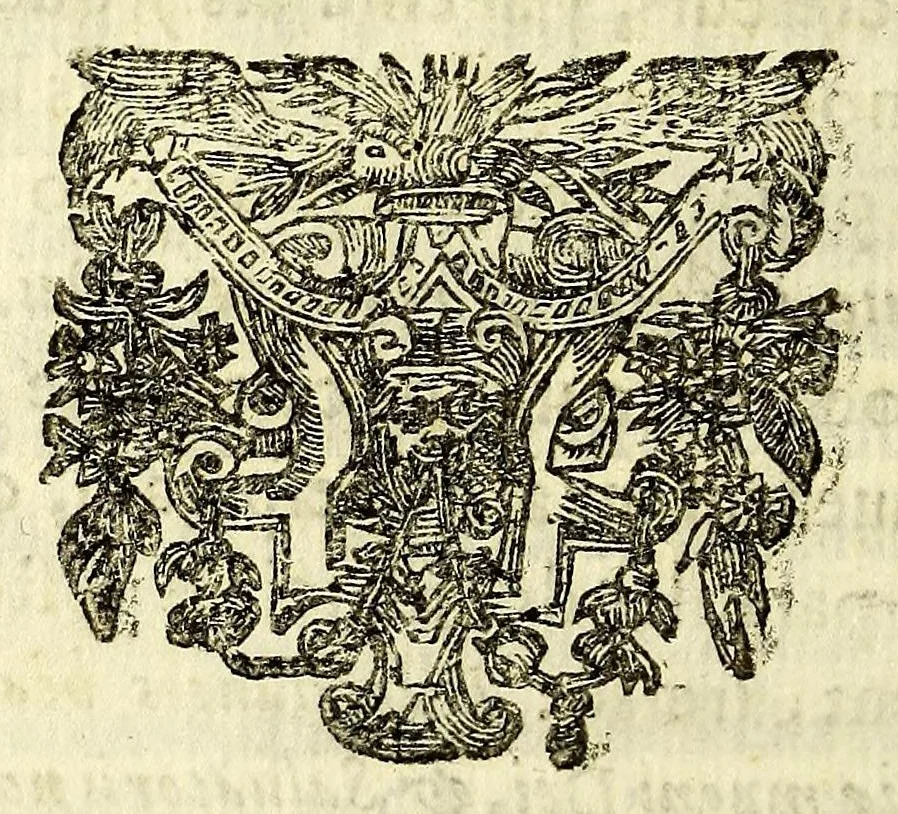 An illustration from Llibre de la congregacio, y germandat de la Sanctissima Verge del Socorro, ab vna noua, y perpetua capellania de innumerables Misses pera los vius, y difuncts della; en la qual, qui viu pot aggregar al mort, que vulga : fundada en los collegis de la Compañia de Iesus de la ciutat de Sancta Fe del nou regne de Granada, y de la fidelissima vila de Perpinya, 1666, leaf 268
