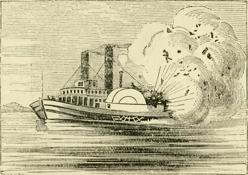 An illustration from Lloyd's steamboat directory, and disasters on the western waters, 1856, leaf 110