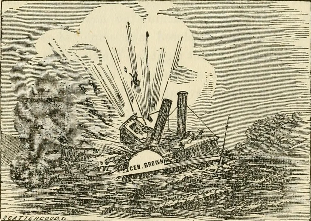 An illustration from Lloyd's steamboat directory, and disasters on the western waters, 1856, leaf 119