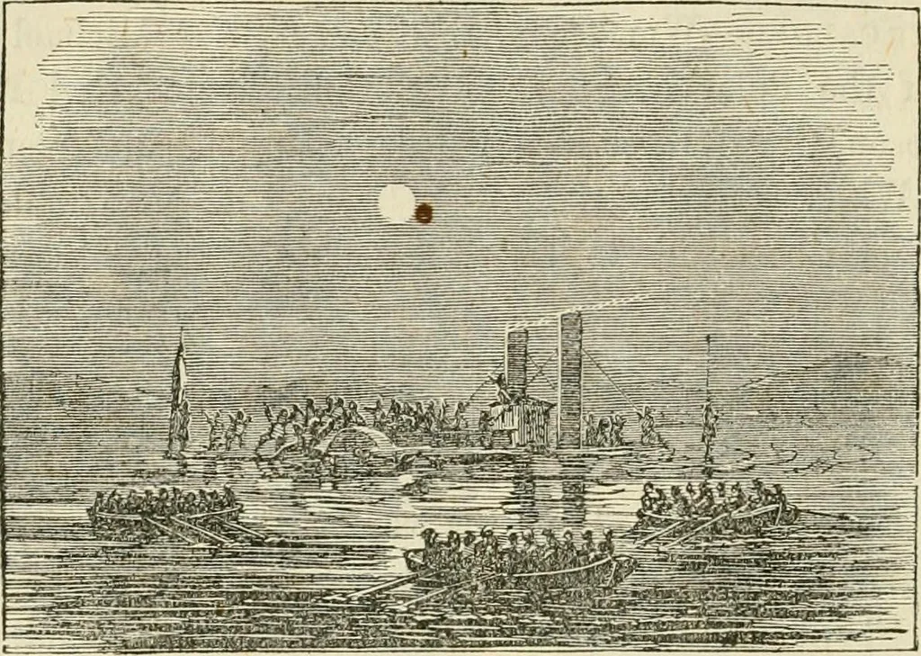 An illustration from Lloyd's steamboat directory, and disasters on the western waters, 1856, leaf 143