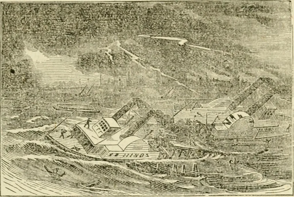 An illustration from Lloyd's steamboat directory, and disasters on the western waters, 1856, leaf 146
