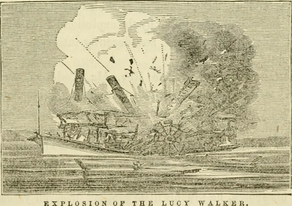 An illustration from Lloyd's steamboat directory, and disasters on the western waters, 1856, leaf 148