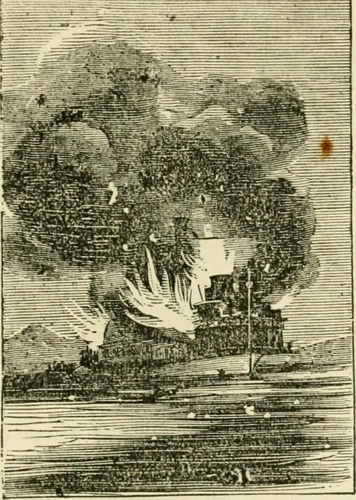 An illustration from Lloyd's steamboat directory, and disasters on the western waters, 1856, leaf 176