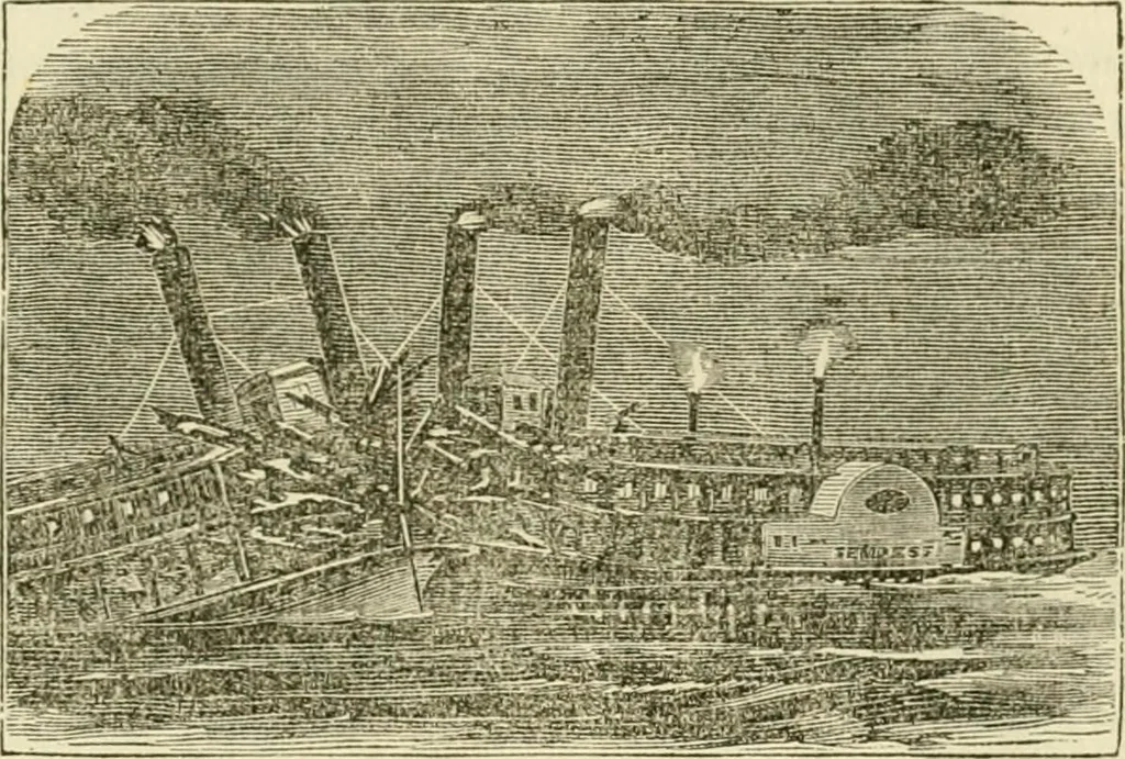 An illustration from Lloyd's steamboat directory, and disasters on the western waters, 1856, leaf 190