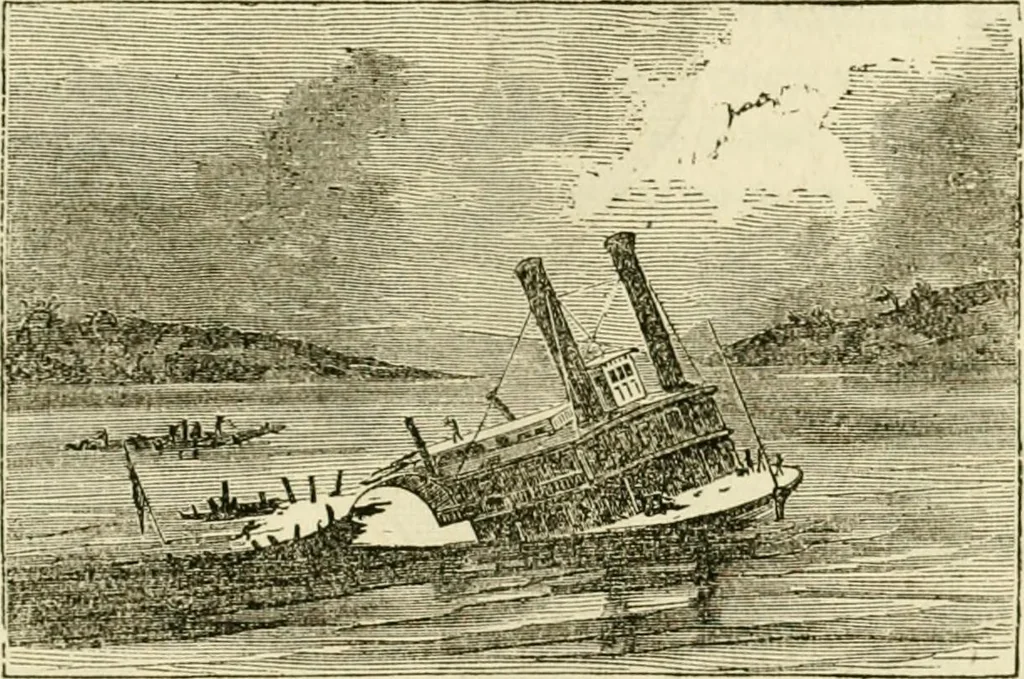 An illustration from Lloyd's steamboat directory, and disasters on the western waters, 1856, leaf 204
