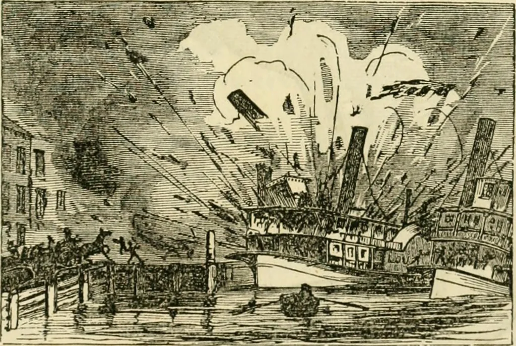 An illustration from Lloyd's steamboat directory, and disasters on the western waters, 1856, leaf 230