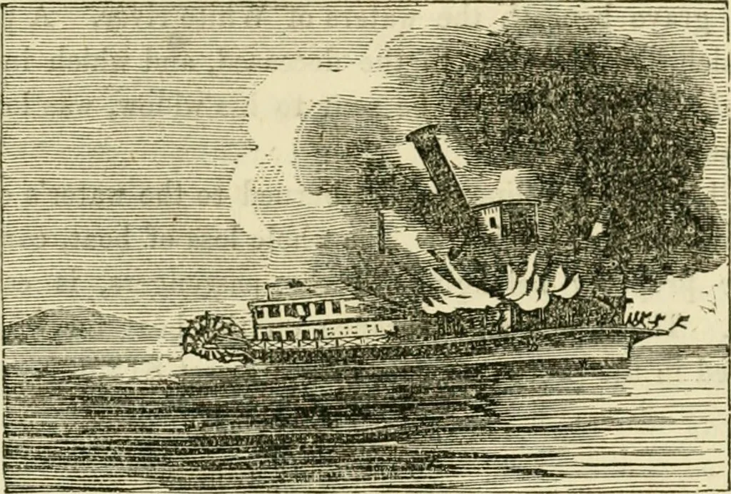 An illustration from Lloyd's steamboat directory, and disasters on the western waters, 1856, leaf 244