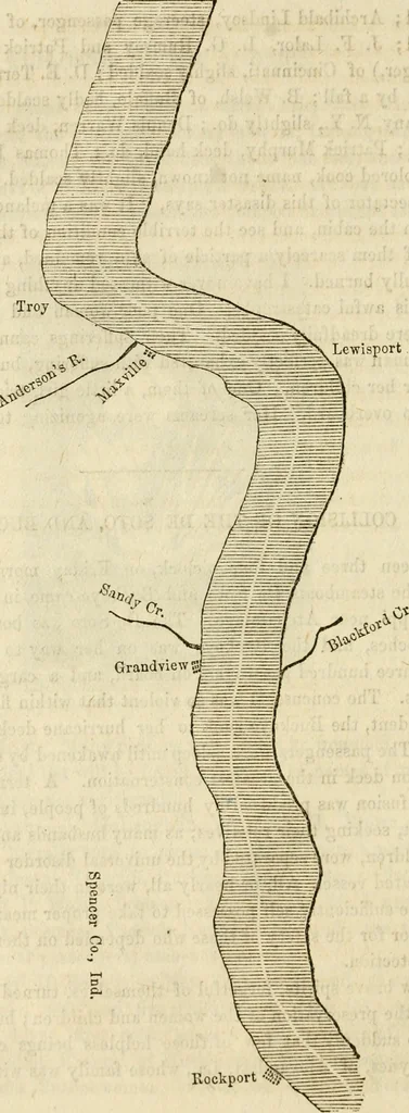 An illustration from Lloyd's steamboat directory, and disasters on the western waters, 1856, leaf 253