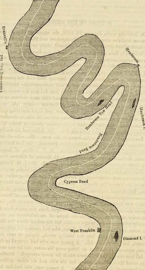 An illustration from Lloyd's steamboat directory, and disasters on the western waters, 1856, leaf 265