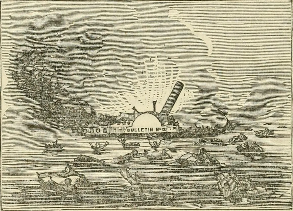 An illustration from Lloyd's steamboat directory, and disasters on the western waters, 1856, leaf 303