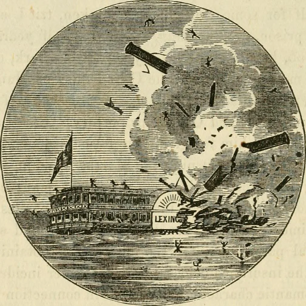 An illustration from Lloyd's steamboat directory, and disasters on the western waters, 1856, leaf 335