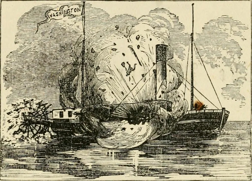 An illustration from Lloyd's steamboat directory, and disasters on the western waters, 1856, leaf 61