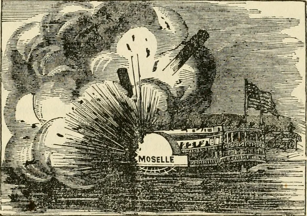 An illustration from Lloyd's steamboat directory, and disasters on the western waters, 1856, leaf 95