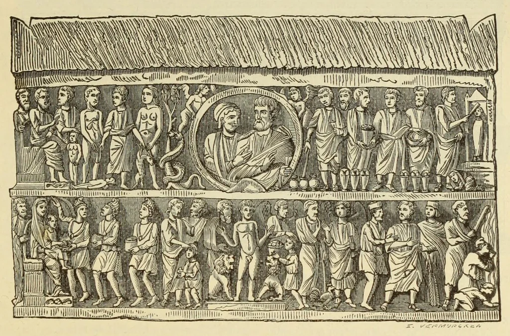 An illustration from Éléments d'archéologie chrétienne, 1885, leaf 125