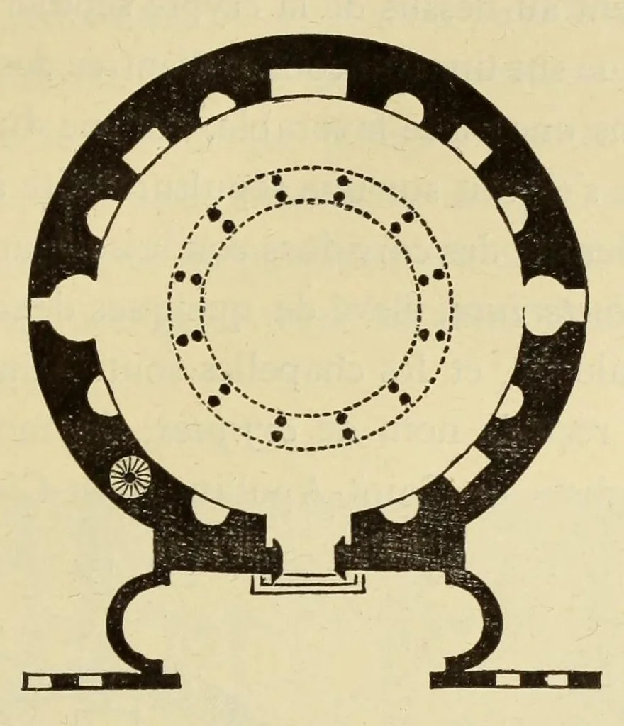 An illustration from Éléments d'archéologie chrétienne, 1885, leaf 163