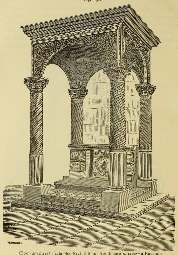 An illustration from Éléments d'archéologie chrétienne, 1885, leaf 202