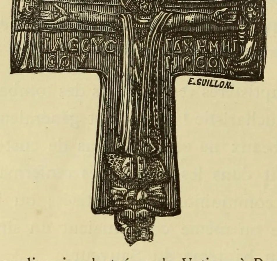 An illustration from Éléments d'archéologie chrétienne, 1885, leaf 254