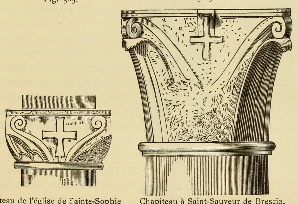 An illustration from Éléments d'archéologie chrétienne, 1885, leaf 343