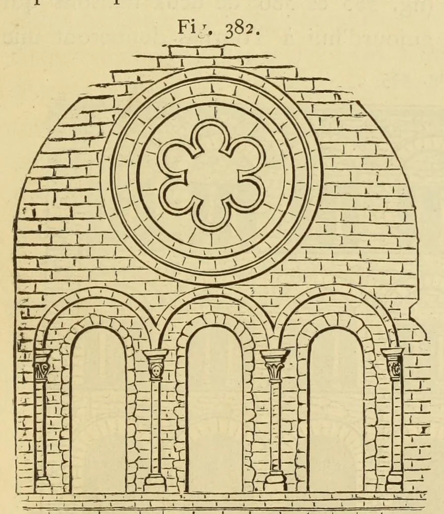 An illustration from Éléments d'archéologie chrétienne, 1885, leaf 387