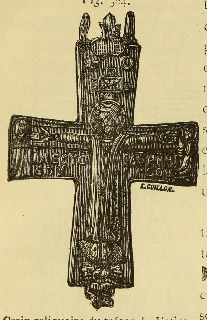 An illustration from Éléments d'archéologie chrétienne, 1885, leaf 555