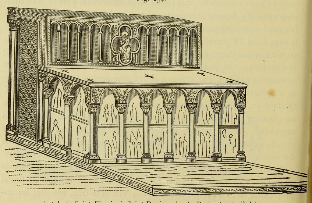 An illustration from Éléments d'archéologie chrétienne, 1885, leaf 220
