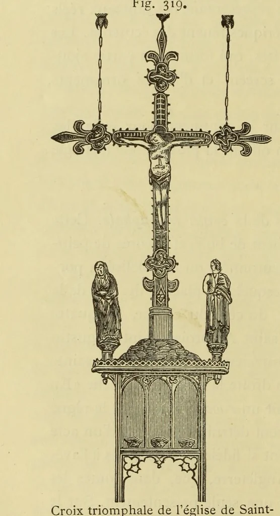 An illustration from Éléments d'archéologie chrétienne, 1885, leaf 268