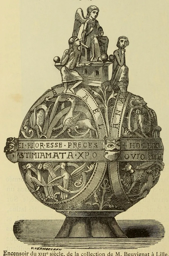 An illustration from Éléments d'archéologie chrétienne, 1885, leaf 454