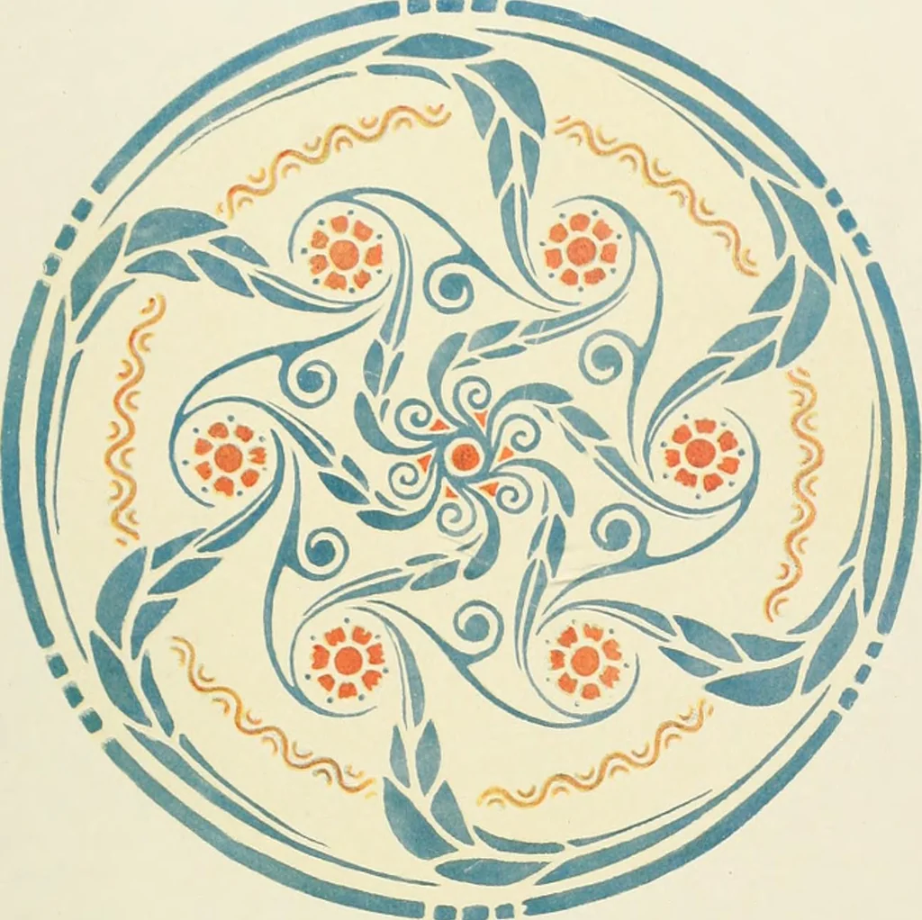 An illustration from Éléments de composition décorative; cent thêmes de décoration plane, 1912, leaf 114
