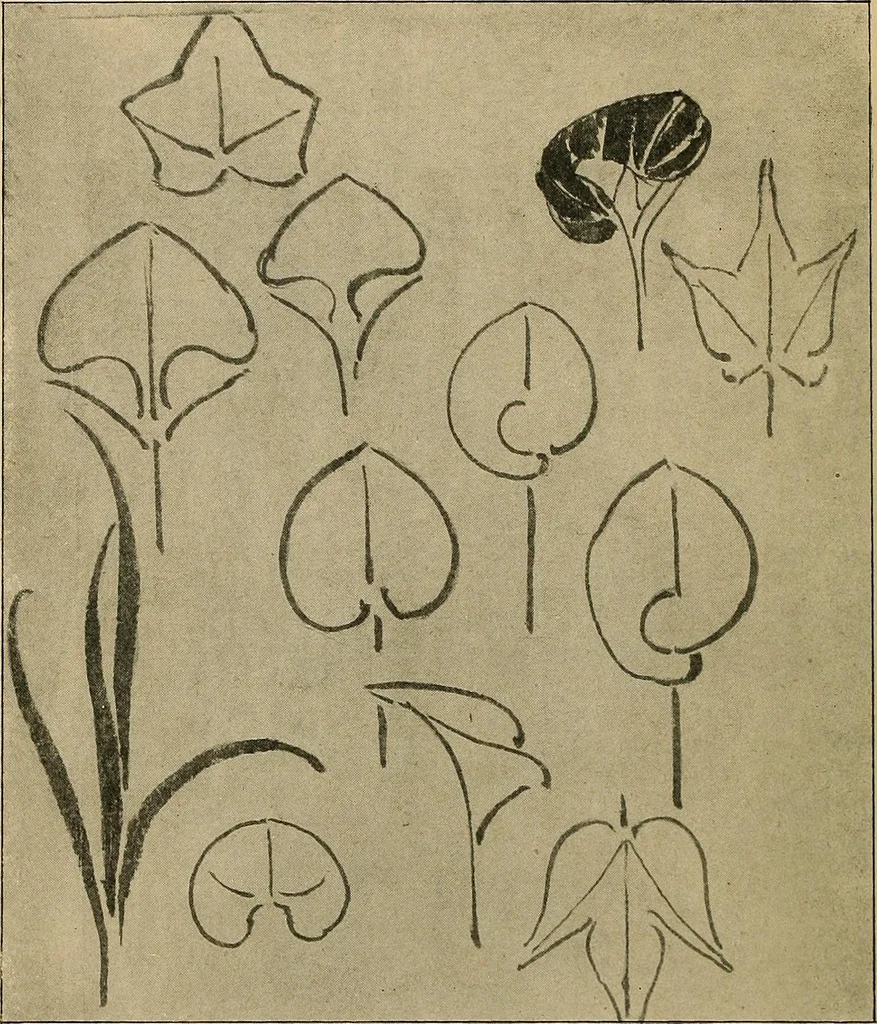 An illustration from Éléments de composition décorative; cent thêmes de décoration plane, 1912, leaf 15