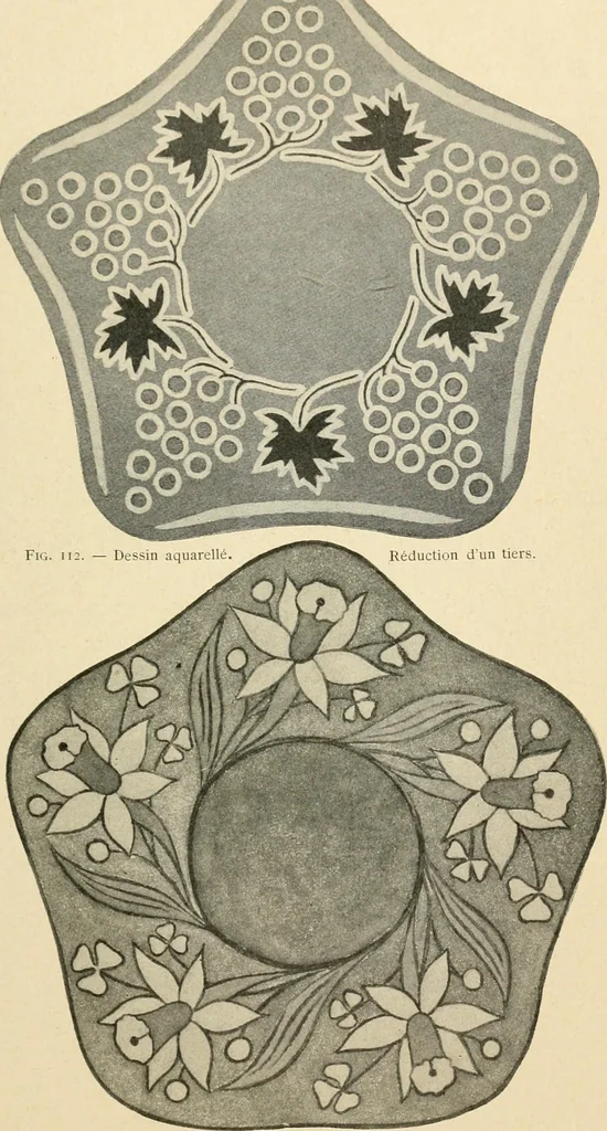 An illustration from Éléments de composition décorative; cent thêmes de décoration plane, 1912, leaf 76