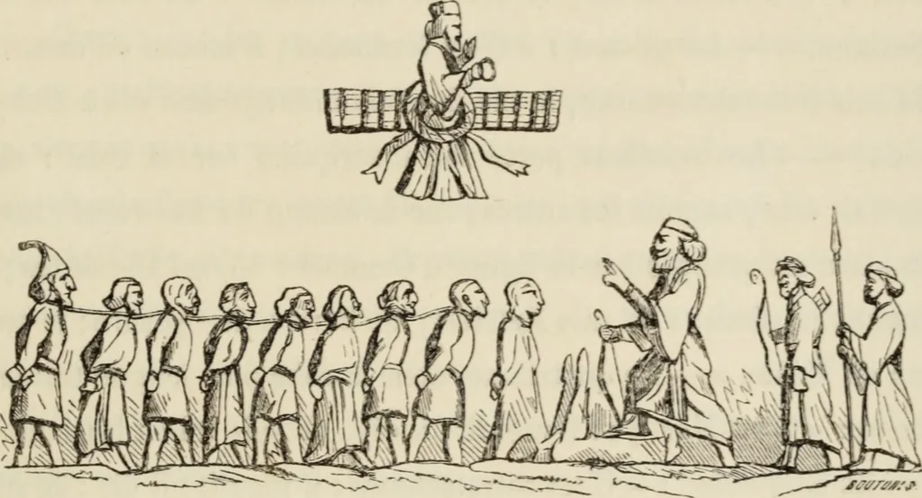 An illustration from Éléments d'épigraphie assyrienne : les écritures cunéiformes, exposé des travaux qui ont préparé la lecture et l'interprétation des inscriptions de la Perse et de l'Assyrie, 1864, leaf 112