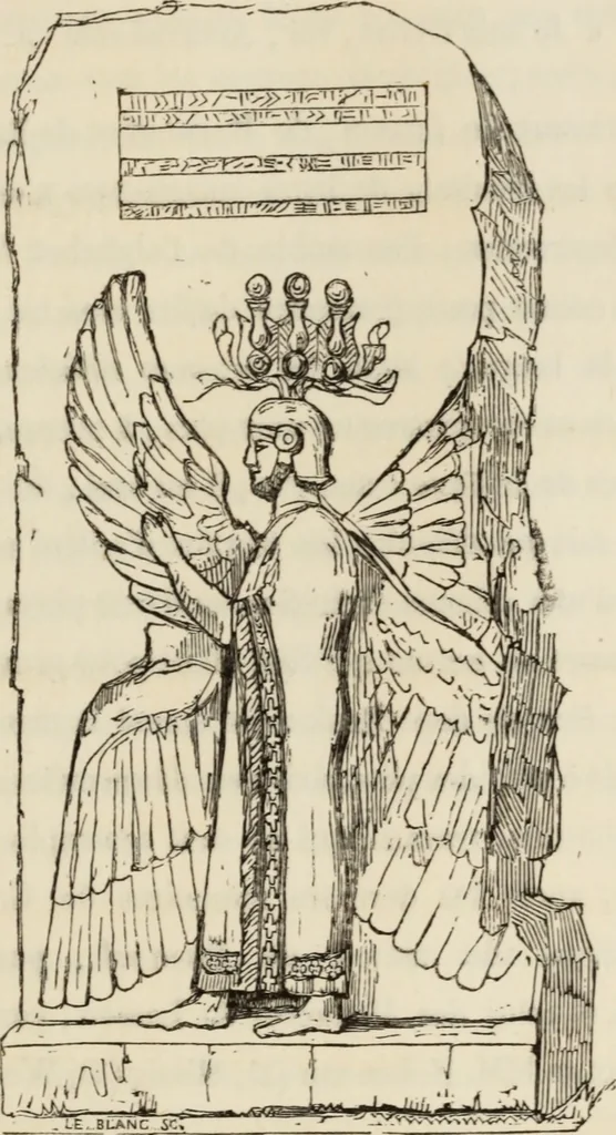 An illustration from Éléments d'épigraphie assyrienne : les écritures cunéiformes, exposé des travaux qui ont préparé la lecture et l'interprétation des inscriptions de la Perse et de l'Assyrie, 1864, leaf 122