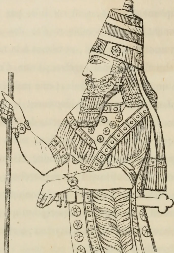 An illustration from Éléments d'épigraphie assyrienne : les écritures cunéiformes, exposé des travaux qui ont préparé la lecture et l'interprétation des inscriptions de la Perse et de l'Assyrie, 1864, leaf 171