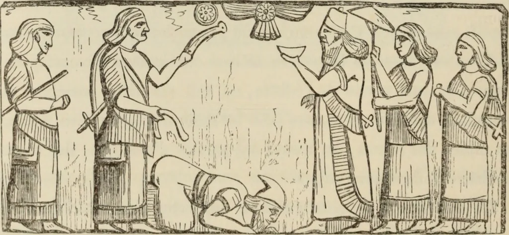 An illustration from Éléments d'épigraphie assyrienne : les écritures cunéiformes, exposé des travaux qui ont préparé la lecture et l'interprétation des inscriptions de la Perse et de l'Assyrie, 1864, leaf 181