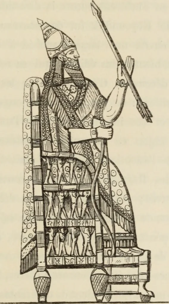 An illustration from Éléments d'épigraphie assyrienne : les écritures cunéiformes, exposé des travaux qui ont préparé la lecture et l'interprétation des inscriptions de la Perse et de l'Assyrie, 1864, leaf 184
