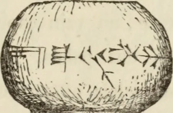 An illustration from Éléments d'épigraphie assyrienne : les écritures cunéiformes, exposé des travaux qui ont préparé la lecture et l'interprétation des inscriptions de la Perse et de l'Assyrie, 1864, leaf 210