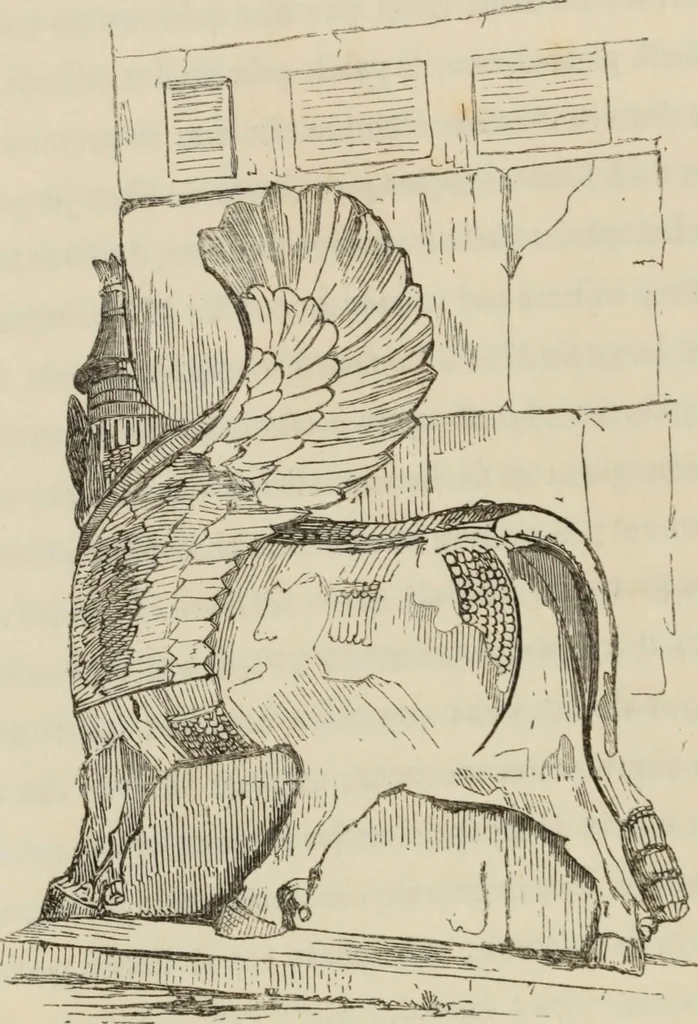 An illustration from Éléments d'épigraphie assyrienne : les écritures cunéiformes, exposé des travaux qui ont préparé la lecture et l'interprétation des inscriptions de la Perse et de l'Assyrie, 1864, leaf 45