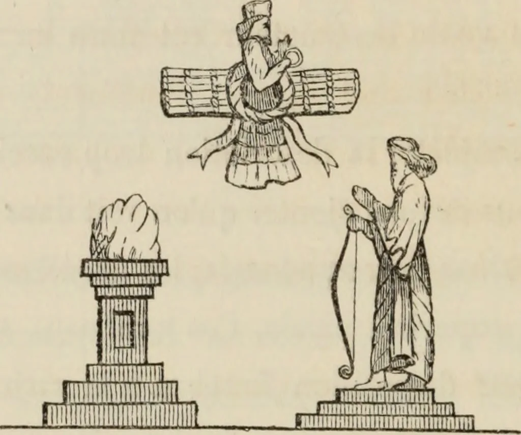 An illustration from Éléments d'épigraphie assyrienne : les écritures cunéiformes, exposé des travaux qui ont préparé la lecture et l'interprétation des inscriptions de la Perse et de l'Assyrie, 1864, leaf 57