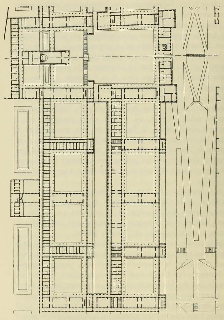 An illustration from Éléments et théorie de l'architecture; cours professé à l'École nationale et spéciale des beaux-arts, 1909, leaf 136