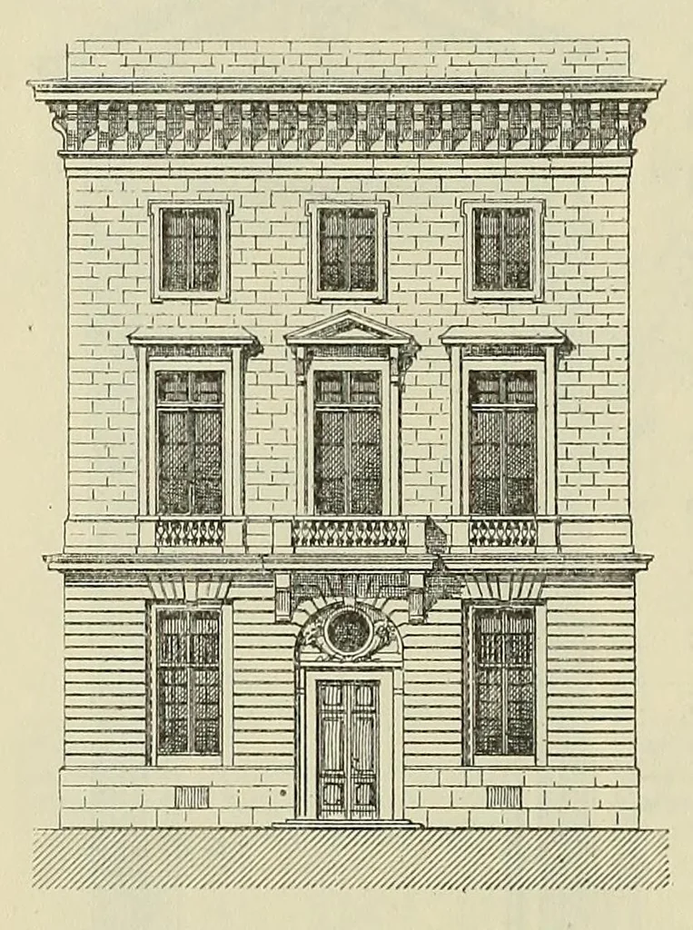 An illustration from Éléments et théorie de l'architecture; cours professé à l'École nationale et spéciale des beaux-arts, 1909, leaf 202