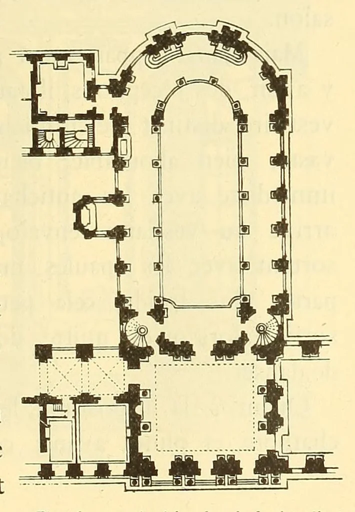 An illustration from Éléments et théorie de l'architecture; cours professé à l'École nationale et spéciale des beaux-arts, 1909, leaf 151