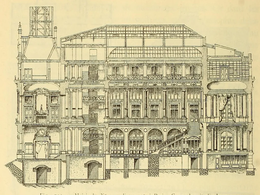 An illustration from Éléments et théorie de l'architecture; cours professé à l'École nationale et spéciale des beaux-arts, 1909, leaf 514