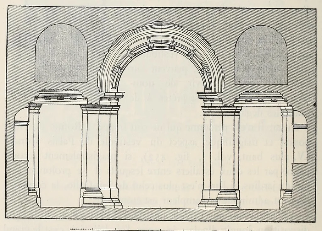 An illustration from Éléments et théorie de l'architecture; cours professé à l'École nationale et spéciale des beaux-arts, 1909, leaf 300