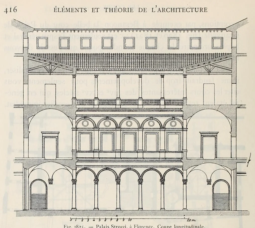 An illustration from Éléments et théorie de l'architecture; cours professé à l'École nationale et spéciale des beaux-arts, 1909, leaf 476