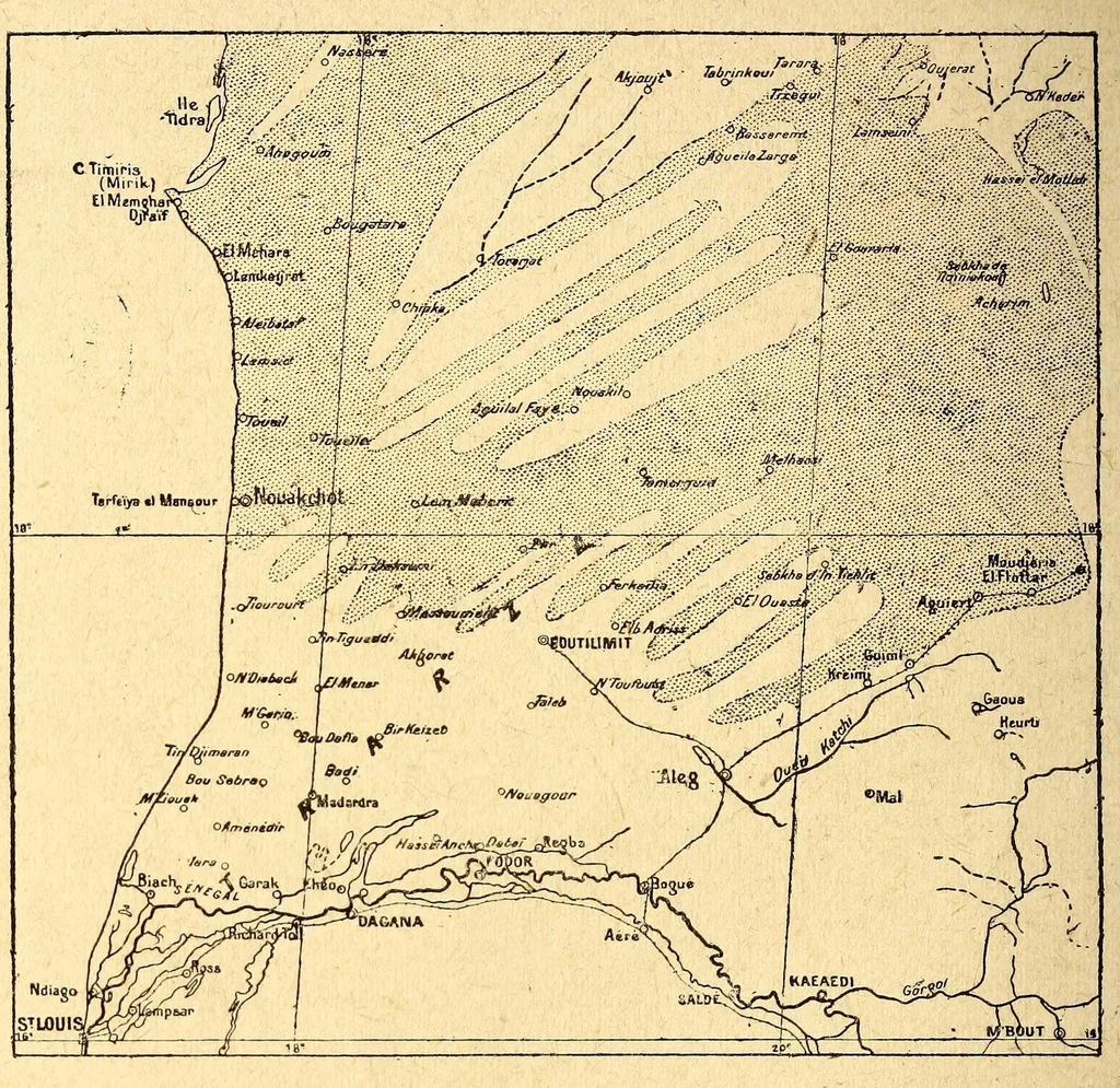 An illustration from L'Émirat des Trarzas, 1919, leaf 388