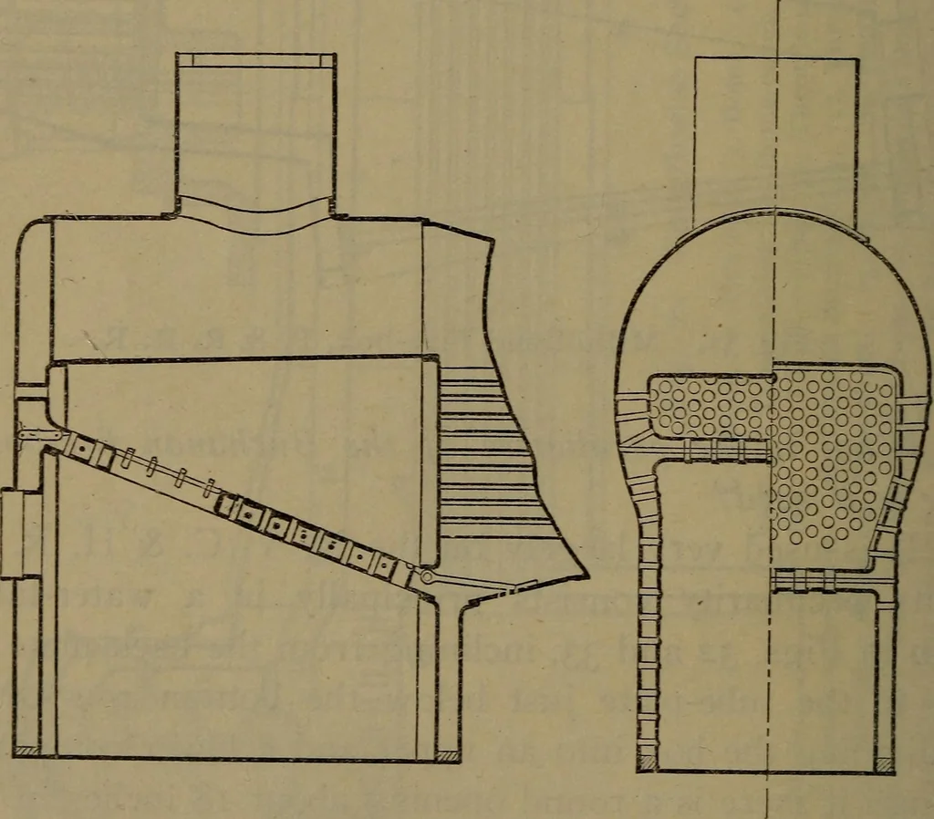 An illustration from Locomotive catechism; an up-to-date, practical and complete work on the locomotive--treating on the design, construction, repair and running of all kinds of locomotives .., 1908, leaf 57