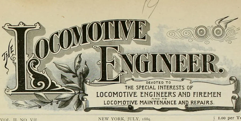 An illustration from The locomotive engineer, 1888, leaf 296